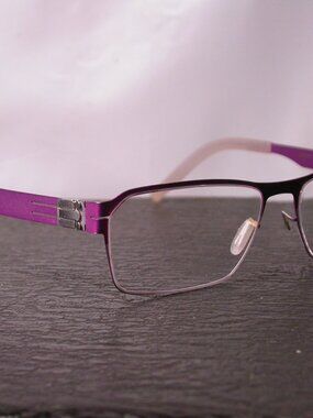 IC! Berlin Purple Pink Modern Light Weight Eyeglasses Made in Germany
